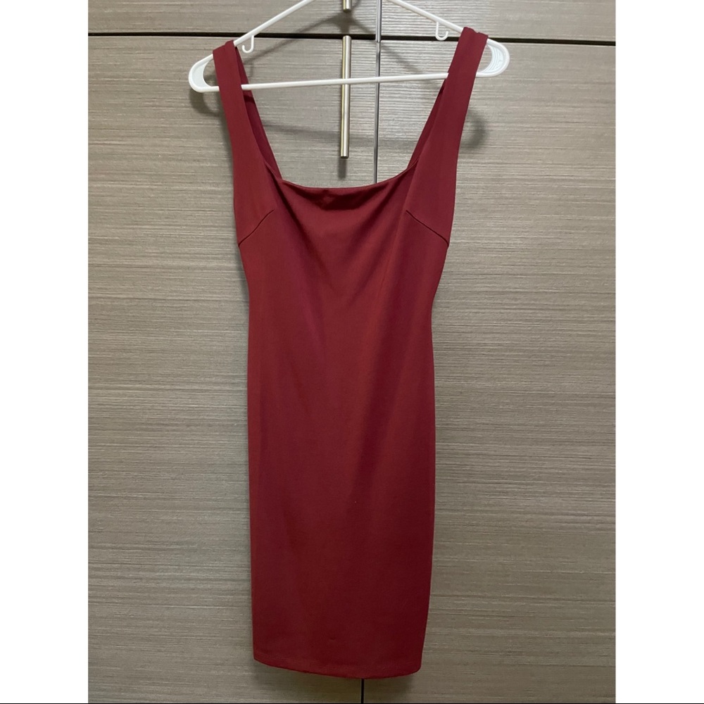 ASTR the label burgundy bodycon dress